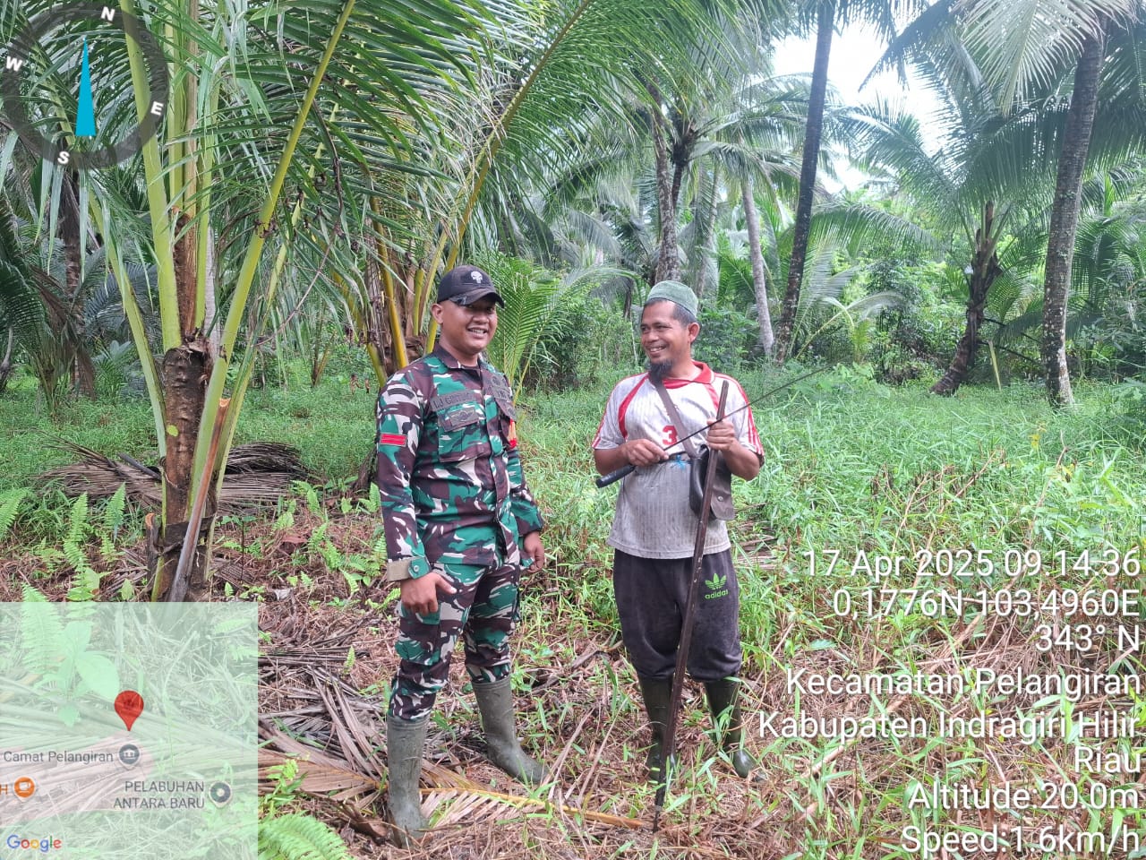 Babinsa Koramil 10/Plg, Pratu Jeremia Ginting Laksanakan Sosialisasi dan Patroli Karlahut 